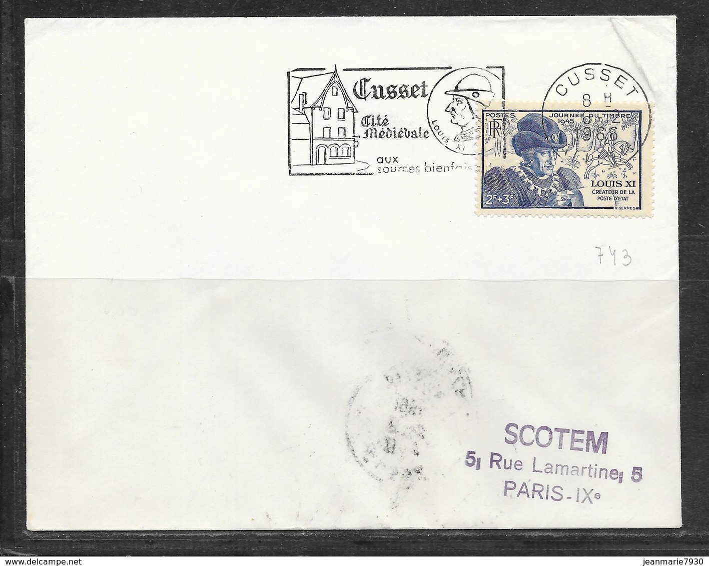 LOT 1812155 - N° 743 SUR LETTRE DE CUSSET DU 06/12/66 POUR PARIS - Autres & Non Classés