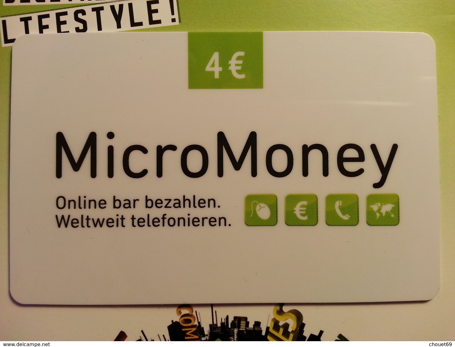 GERMANY - MICROMONEY - MUSTER 4 Euros - Deutsch Telecom DEMO TEST TRIAL CADEAU GIFT CARD (SACROC) - Cartes Cadeaux