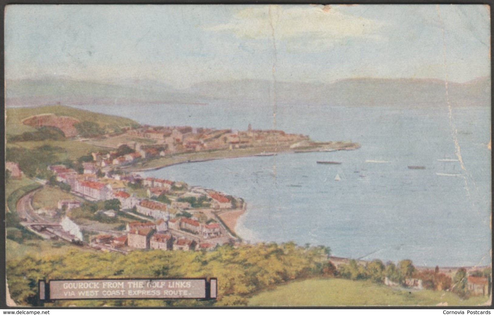 Gourock From The Golf Links, Renfrewshire, 1909 - McCorquodale & Co Postcard - Renfrewshire