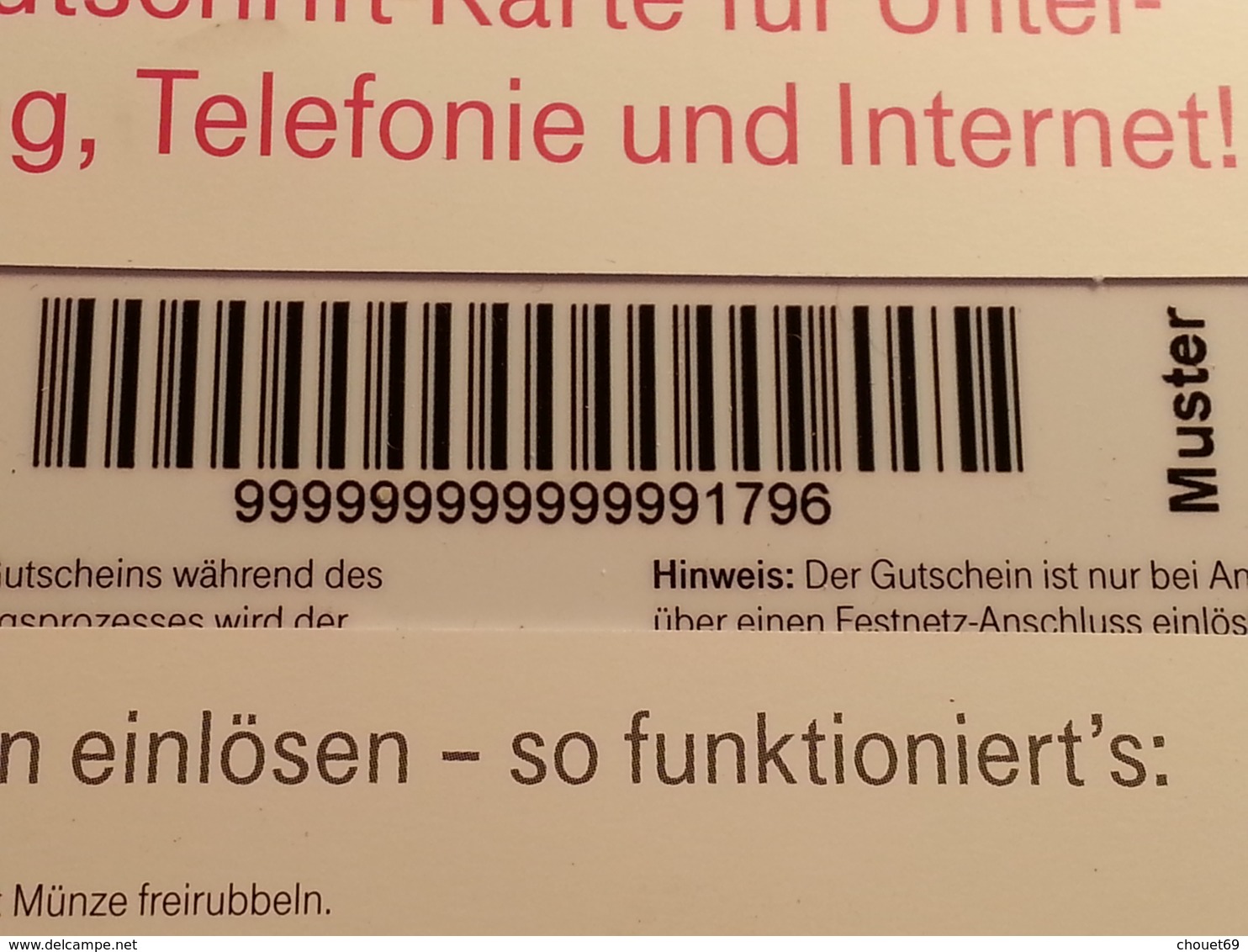 GERMANY - T Gutschrift - MUSTER 25 Euros - Deutsch Telecom DEMO TEST TRIAL CADEAU GIFT CARD (SACROC) - Cartes Cadeaux