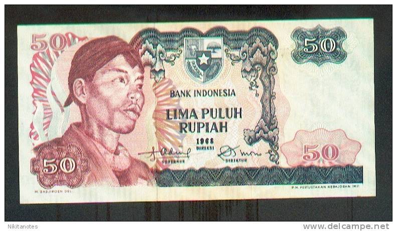 * INDONESIA - 50 RUPIAH 1968 AU - P 107 - Indonesia