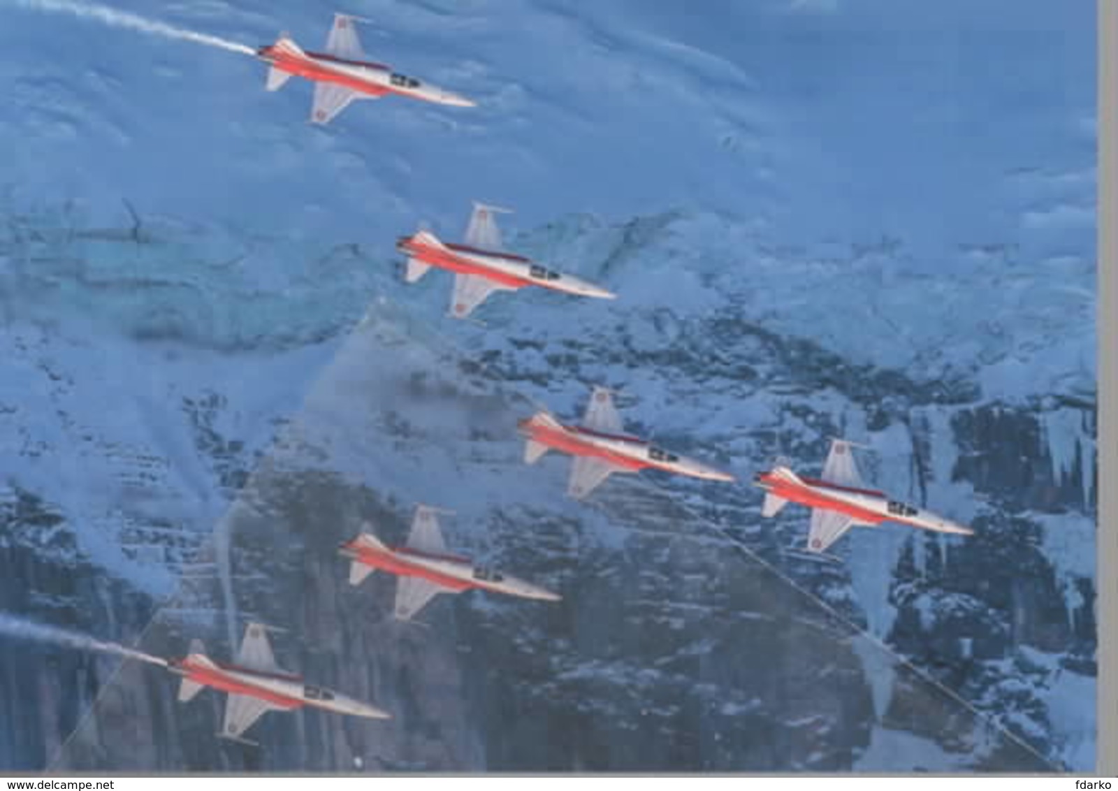 Patrouille Suisse Formation Arrow Patrol Patuglia Svizzera Hawker Hunter Mk Caccia Americano F-5 E Tiger II 4/4 - 1946-....: Moderne