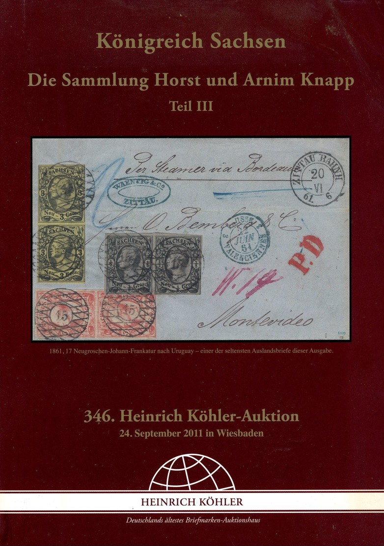 KÖNIGREICH SACHSEN Die Knapp Sammlung III - Köhler 2011 - Catalogues De Maisons De Vente