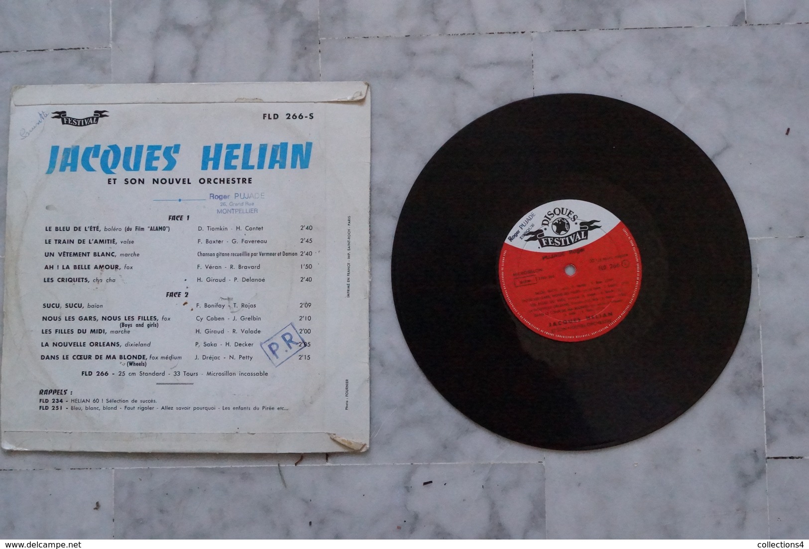 JACQUES HELIAN NOUS LES GARS NOUS LES FILLES 25 CM 1961 JOHNNY HALLYDAY - Other - French Music