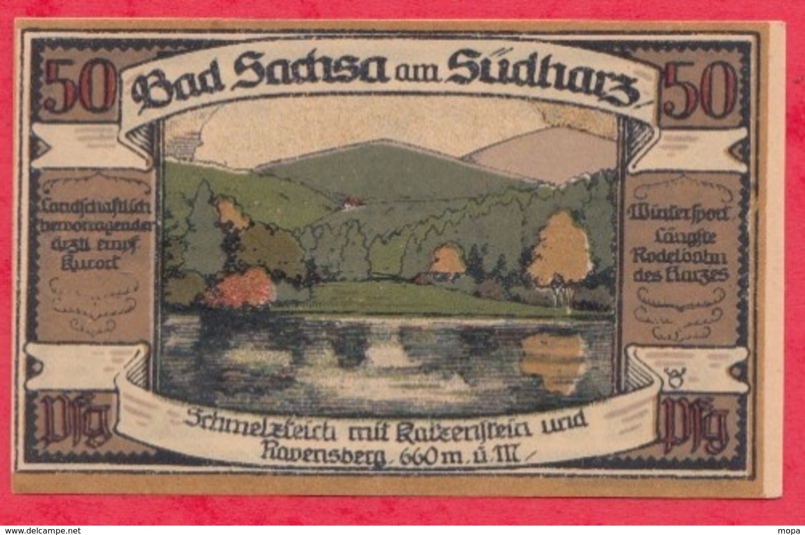 Allemagne 1 Notgeld De 50 Pfenning Stadt Bad Sachsa UNC N °2480 - Collections