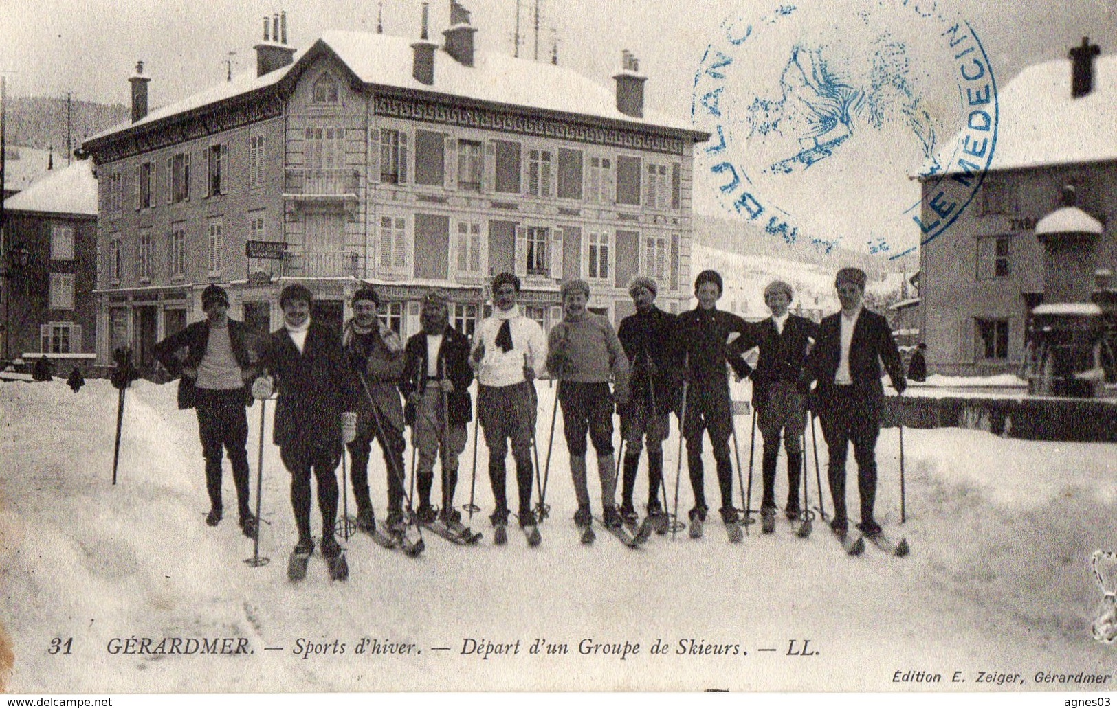 GERARDMER   -  Depart D'un Groupe De Skieurs - Gerardmer