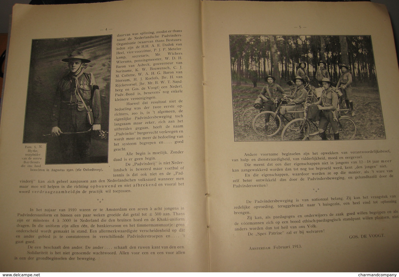 Gos De Voogt - De Padvinders In Woord En Beeld - 1913 - 100 Illustrations - Scoutisme In UK & NL - 10 Scans - Scoutisme