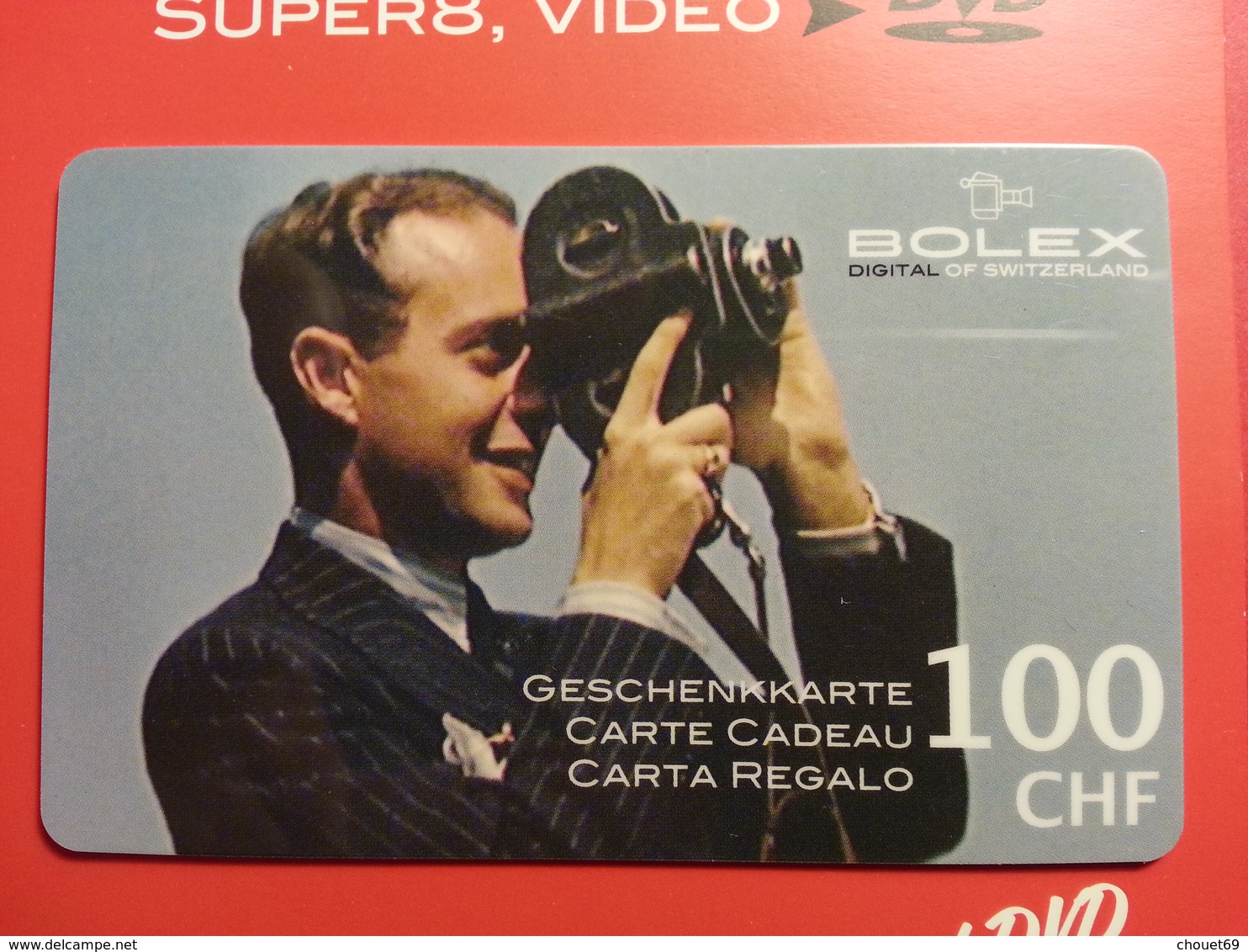 SWITZERLAND - BOLEX SUISSE - MUSTER 100 CHF - DVD VIDEO DEMO TEST TRIAL CADEAU GIFT CARD (SACROC) - Cartes Cadeaux