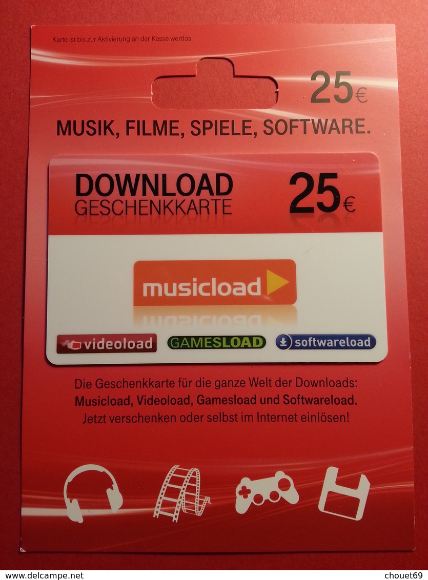 GERMANY - DOWNLOAD - MUSTER 25 Euros - Music Video Games DEMO TEST TRIAL CADEAU GIFT CARD (SACROC) - Gift Cards