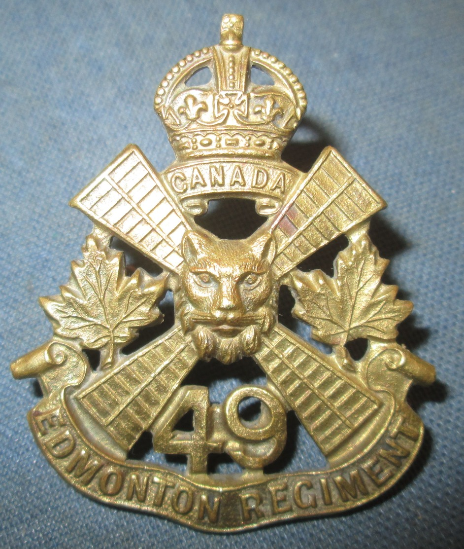 Cap Badge Canada WW1 49th Bat.CEF - 1914-18