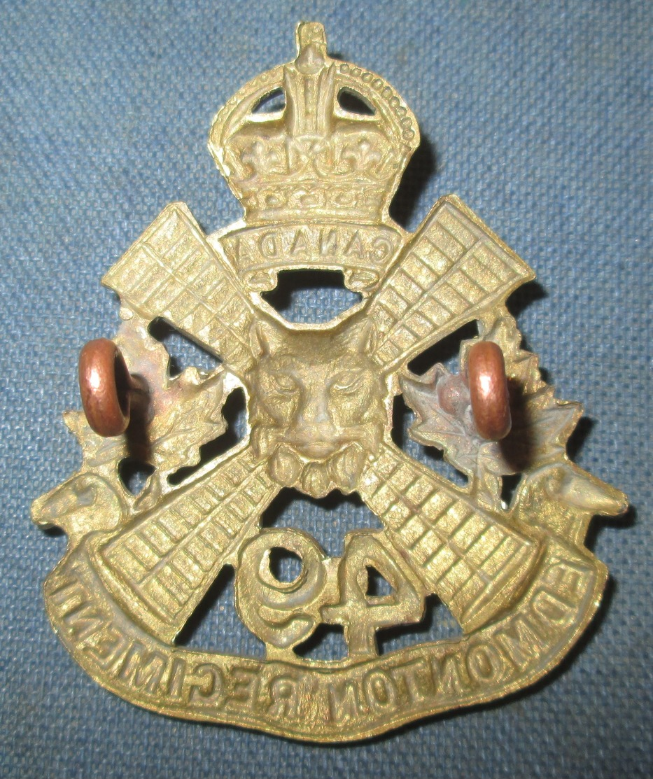 Cap Badge Canada WW1 49th Bat.CEF - 1914-18