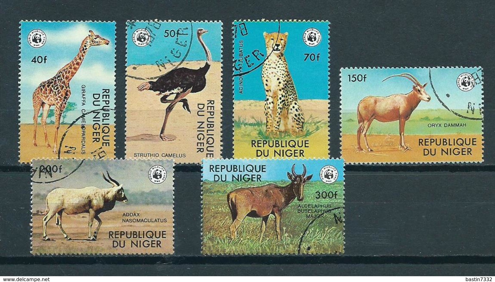 1978 Niger Complete Set WWF Animals,fauna,dieren,tiere Used/gebruikt/oblitere - Niger (1960-...)