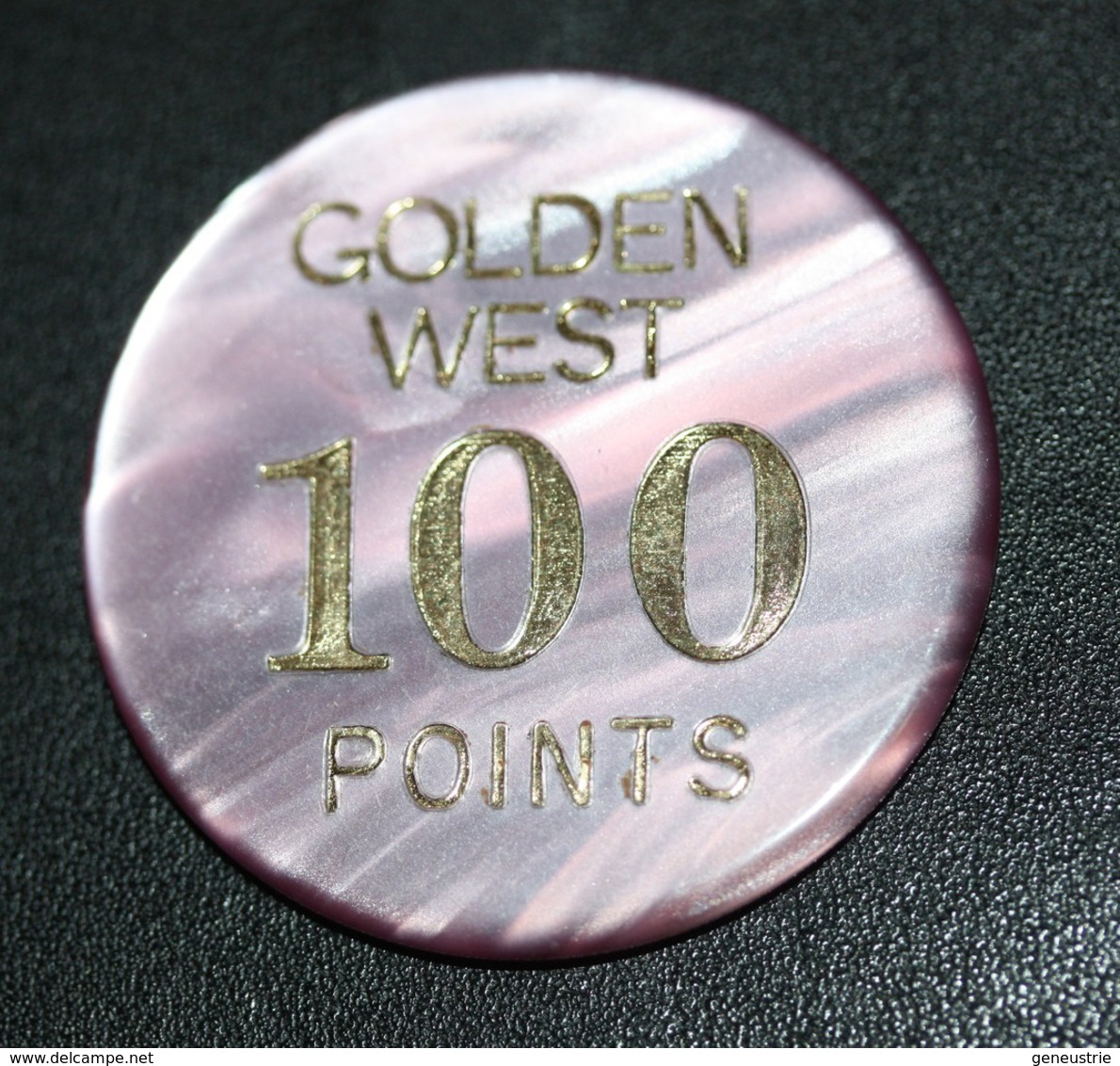 Plaque Jeton De Fête Foraine "Golden West 100 Points" Manège Enfantin - Token - Casino