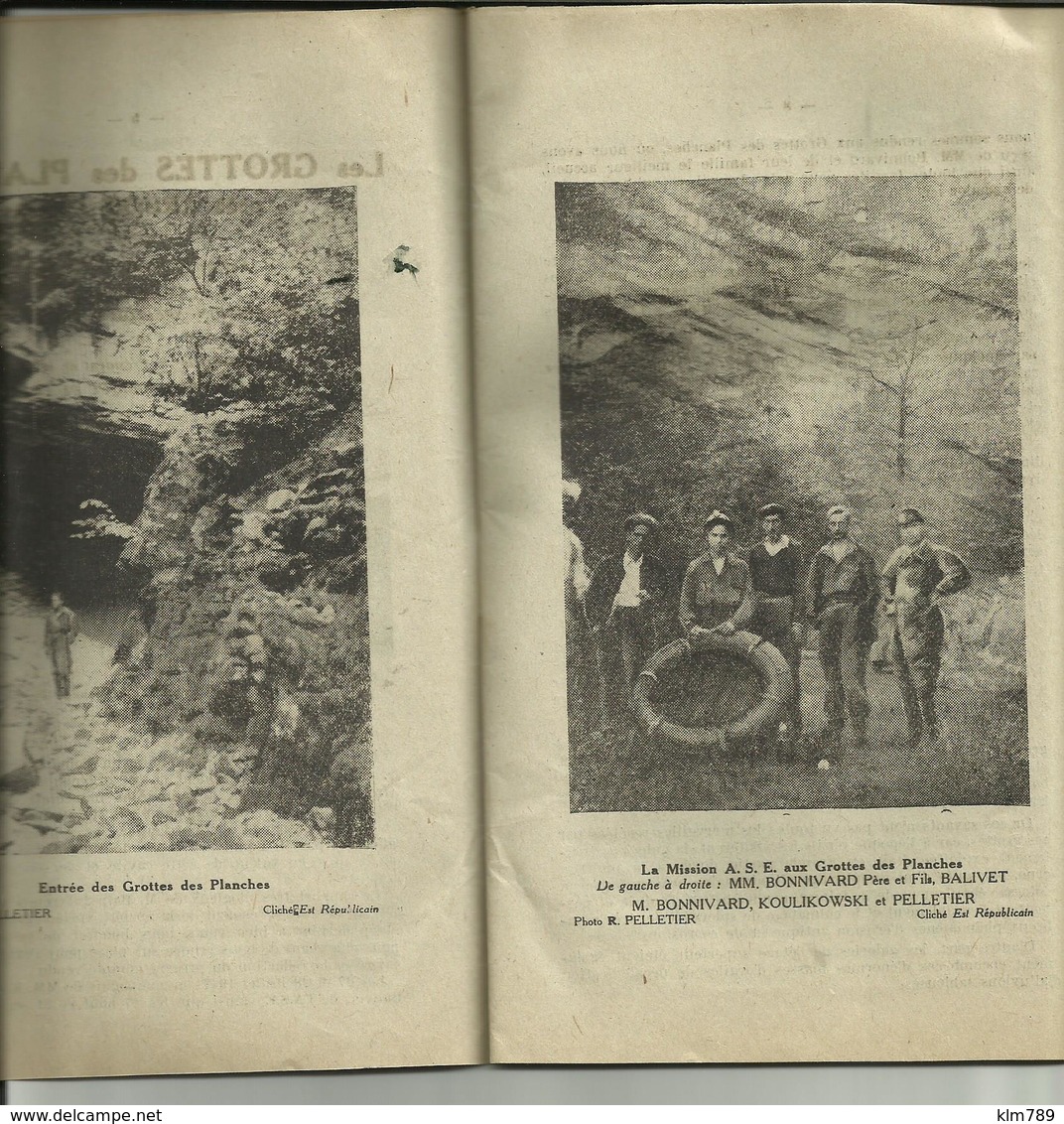 Ass. Speleologique De L'Est - No 7 - Octobre 1947 - Arbois - Grotte Des Planches -Montbozon ( Une Première) -Ref.30 - Documents Historiques