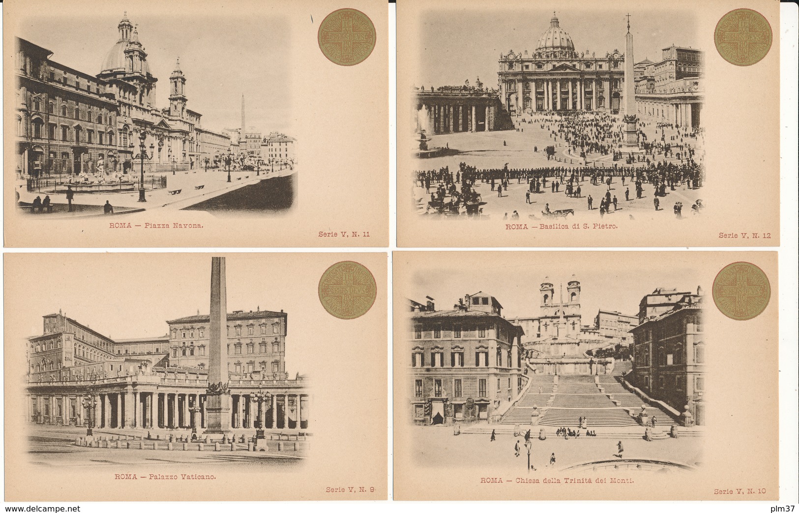 ROMA - L'Année Sainte 1900 - Série Complète De 20 Cartes Avec étui - Collections & Lots