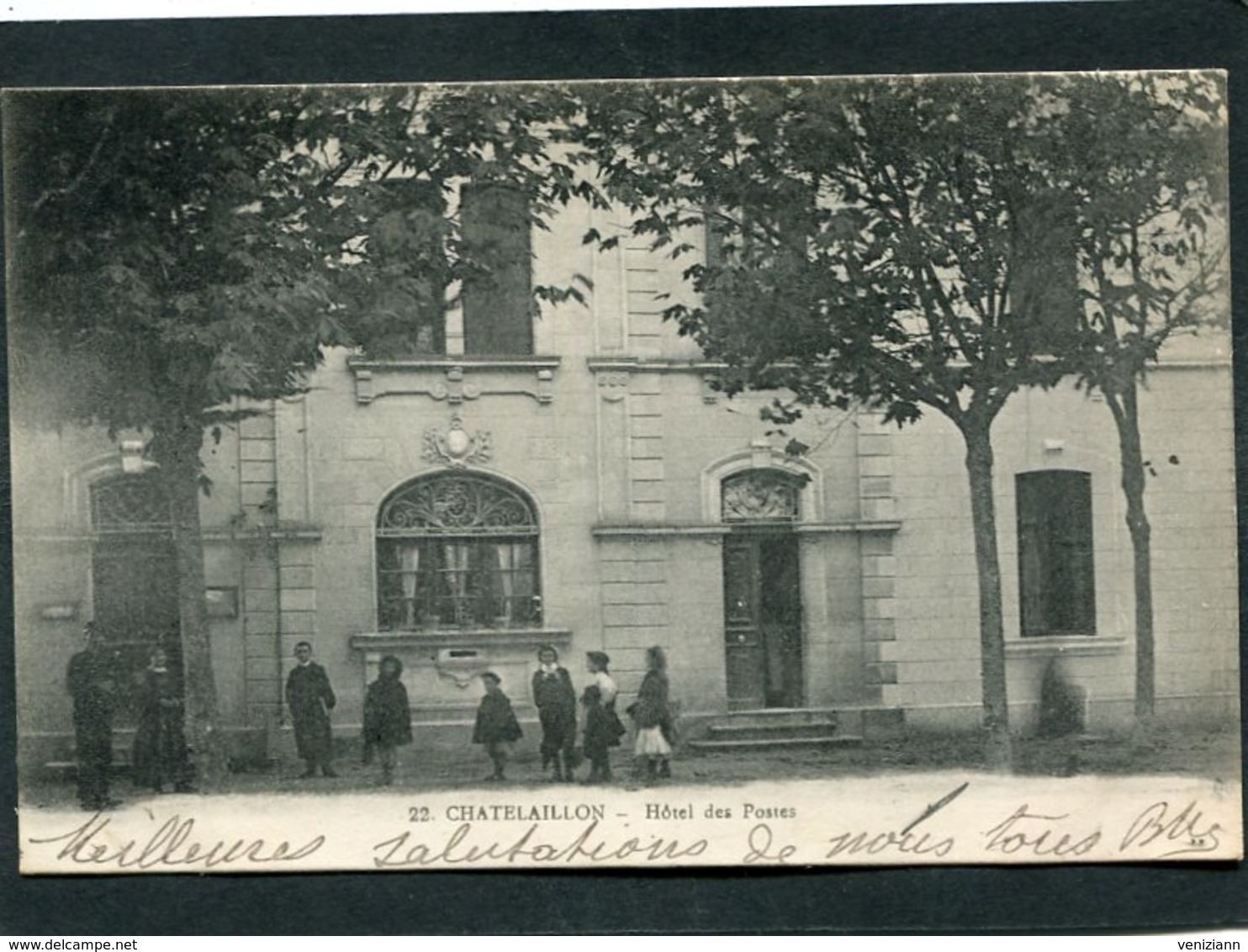 CPA - CHATELAILLON - L'Hôtel Des Postes, Animé - Châtelaillon-Plage