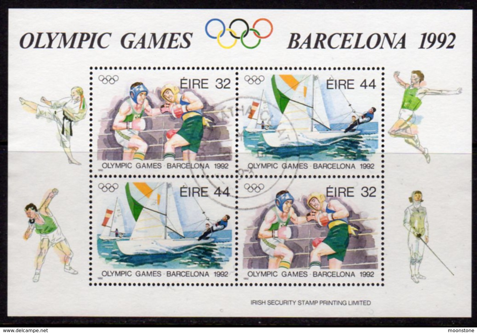 Ireland 1992 Olympic Games MS, Used, SG 836 - Oblitérés