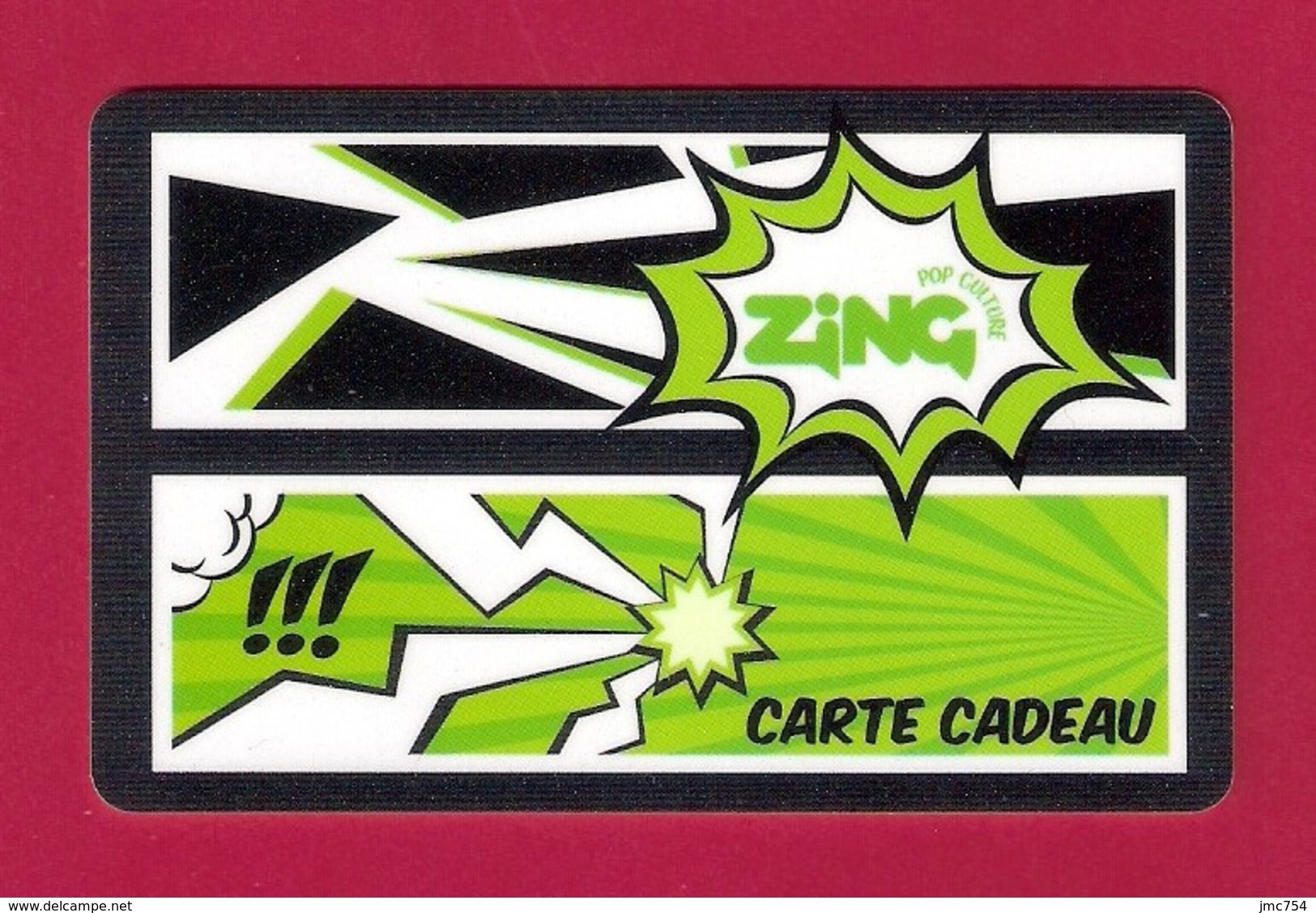 Carte Cadeau.   Pop Culture ZING.   Gift Card. - Cartes Cadeaux