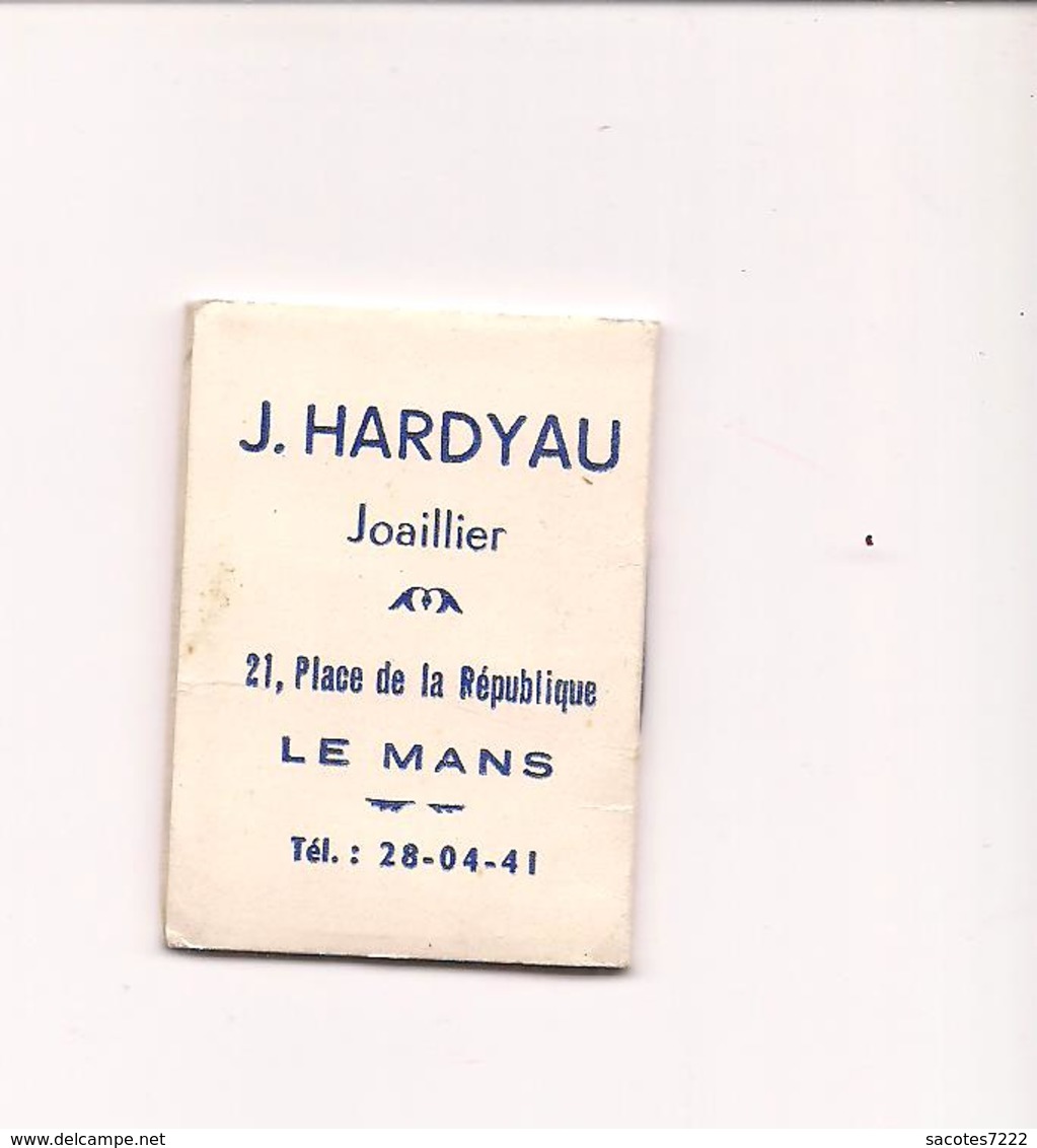 PETIT CALENDRIER Almanach 1959 - Couple époque Louis XV - HARDYAU Joaillier LE MANS - - Petit Format : 1941-60