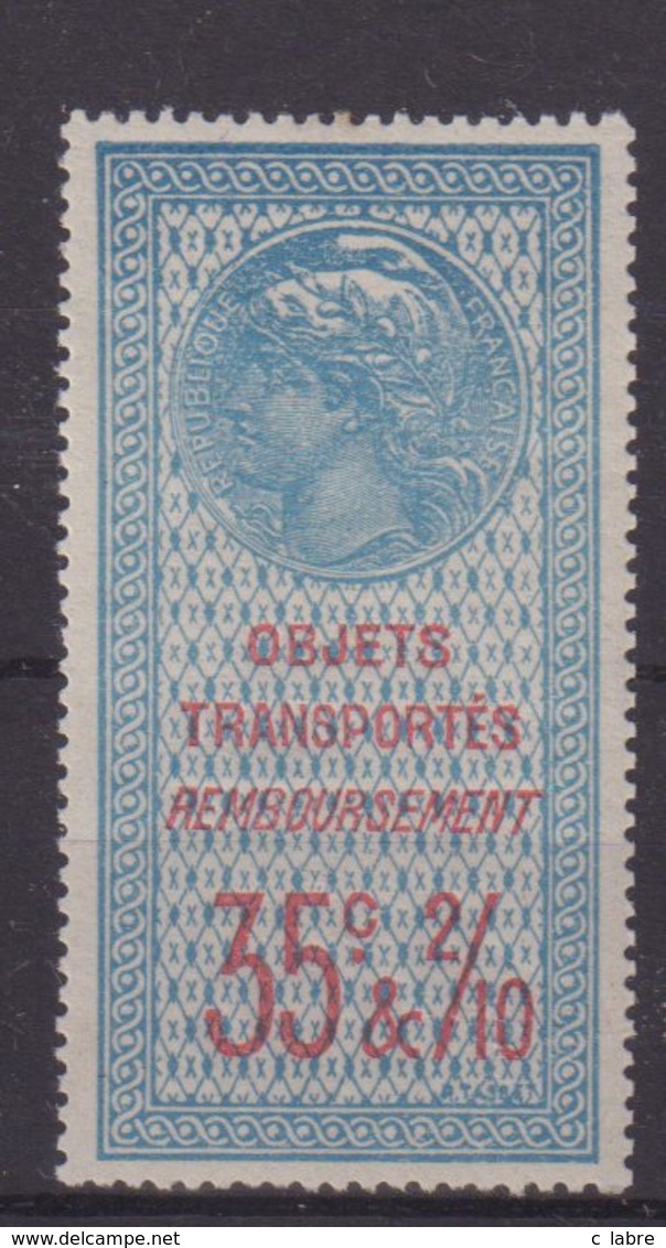 FRANCE : FISCAUX RECEPISSES DE CHEMINS DE FER . N° 9 * . OBJETS TRANSPORTES . REMBOURSEMENT . TB . 1924 . - Autres & Non Classés