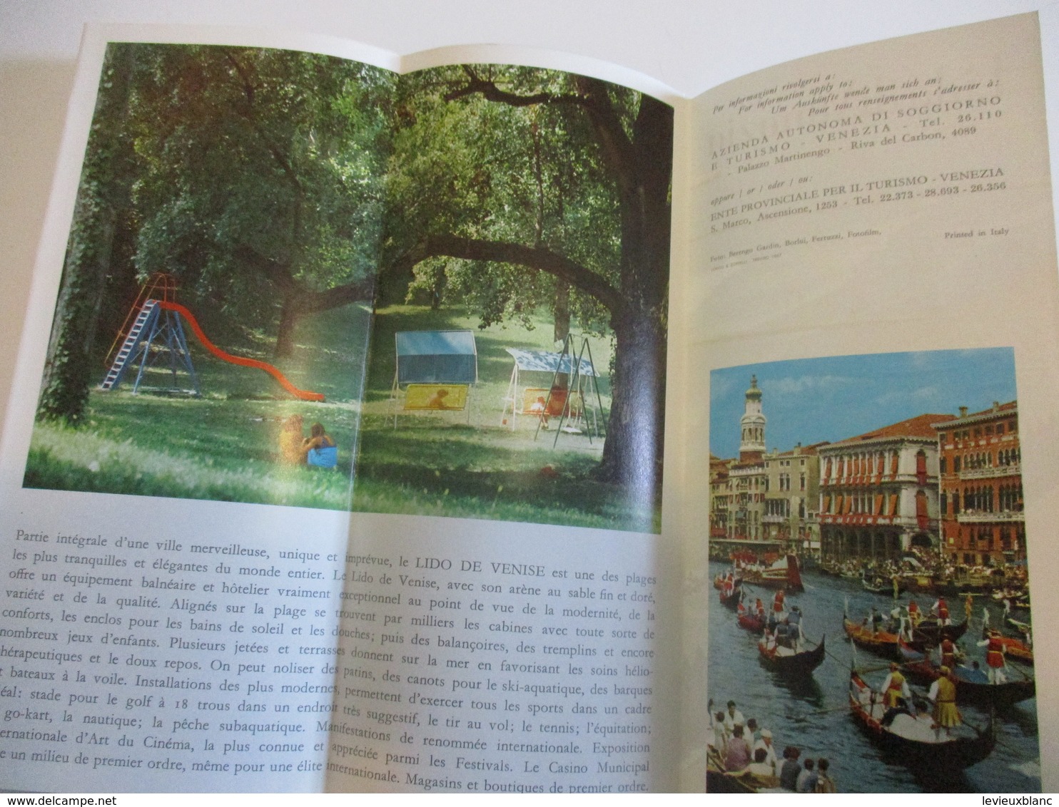 Dépliant Touristique Ancien En Français-Anglais-Allemand-Italien /Italie/Lido Di Venezia//Expo 67   DT43 - Tourism Brochures