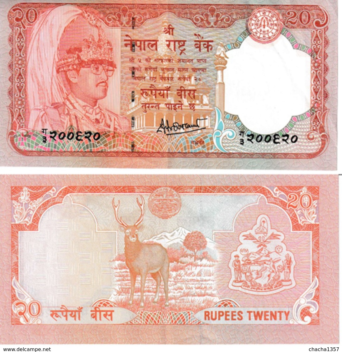 Népal 20 Ruppees - Nepal