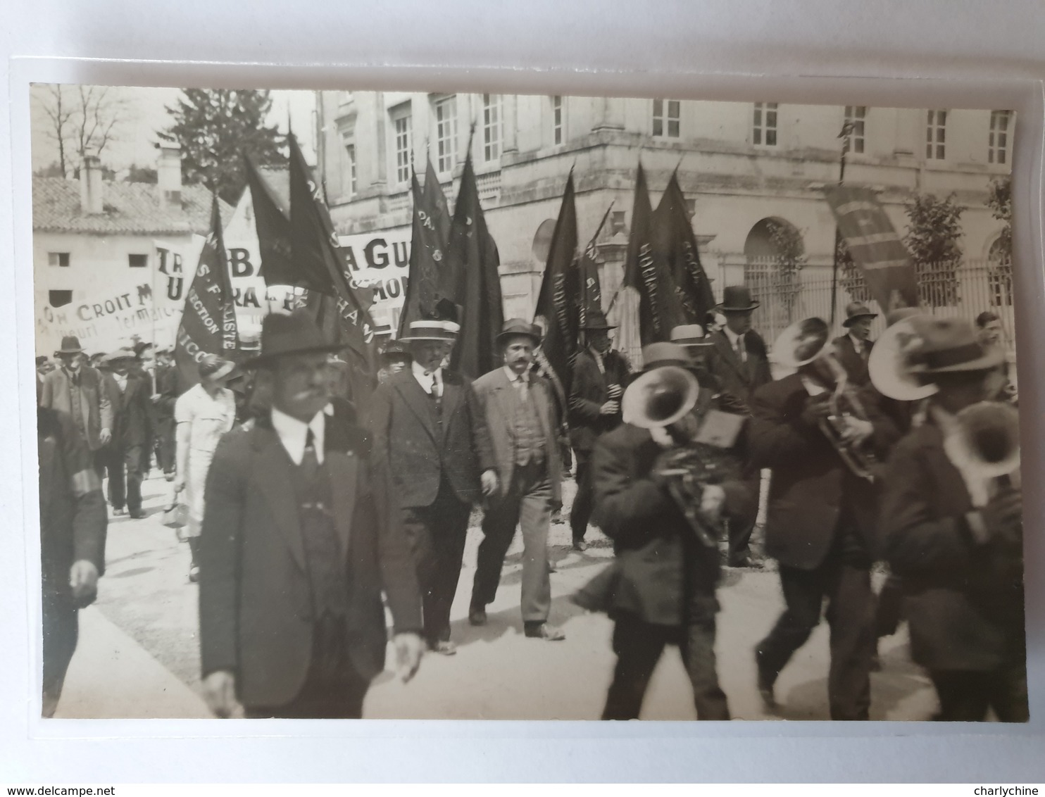 CARTE PHOTO DOULAINCOURT Haute Marne Cpa MANIFESTATION  Fanfare Défilé Harmonie Musique - Doulaincourt