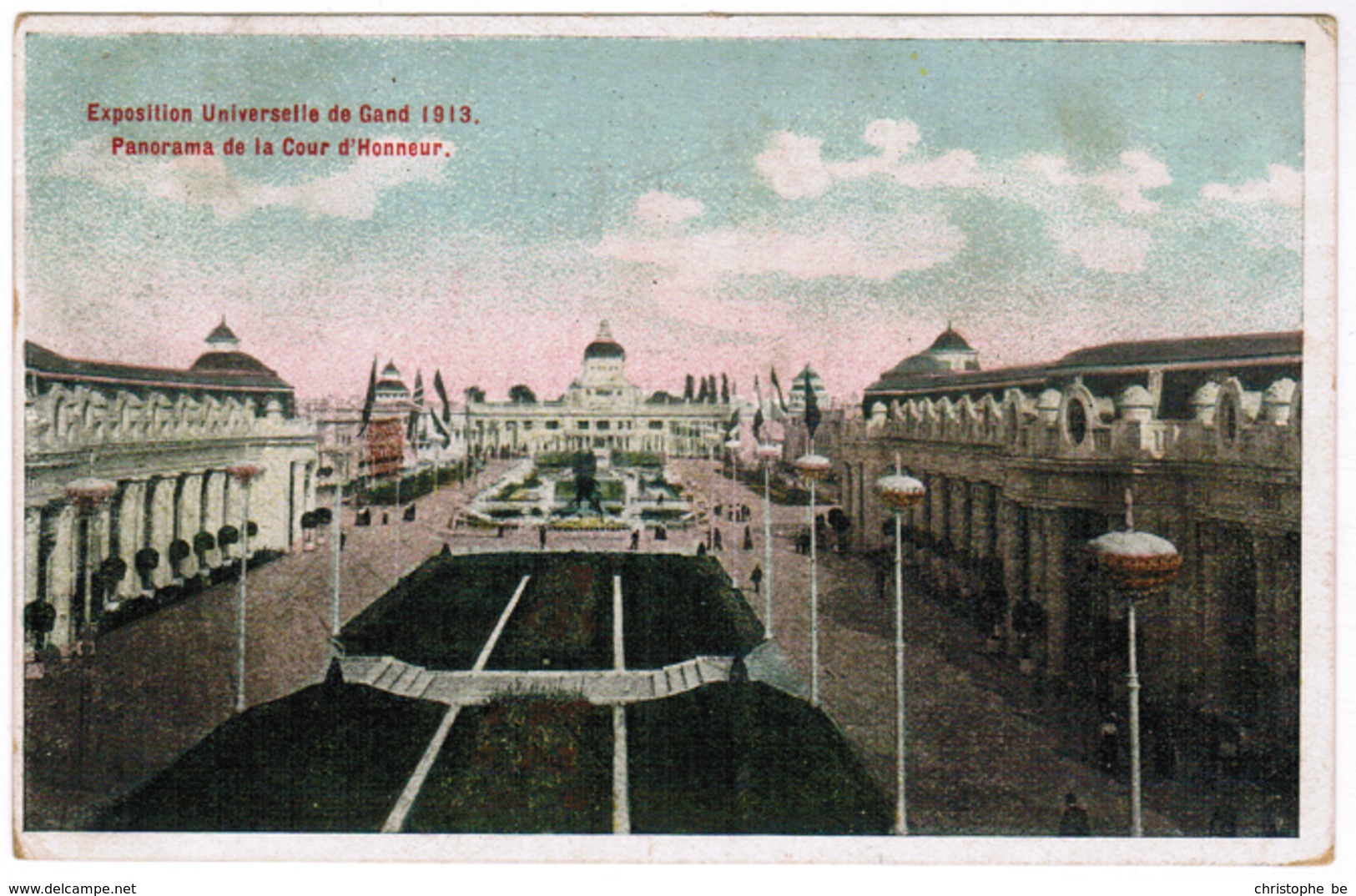 Gent, Exposition Universelle De Gand 1913, Panorama De La Cour D'Honneur (pk52743) - Gent