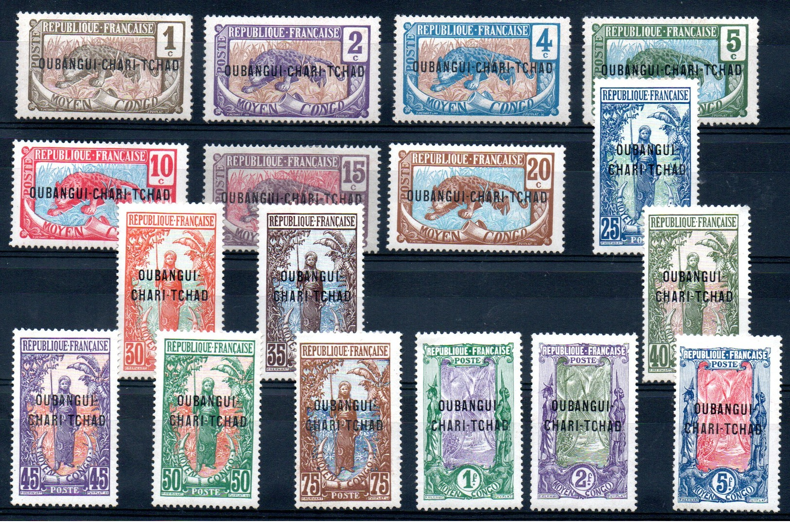 OUBANGHI - YT N° 1 à 17 - Neufs * - MH - Cote: 152,00 € - Unused Stamps