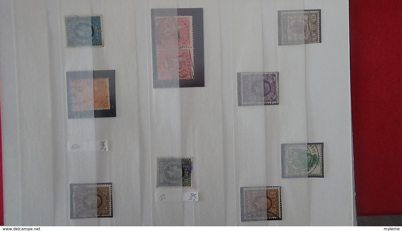 Bon ensemble d'Anciens timbres ( émis avant 1900) d'Angleterre dont 1 lettre.Côte sympa