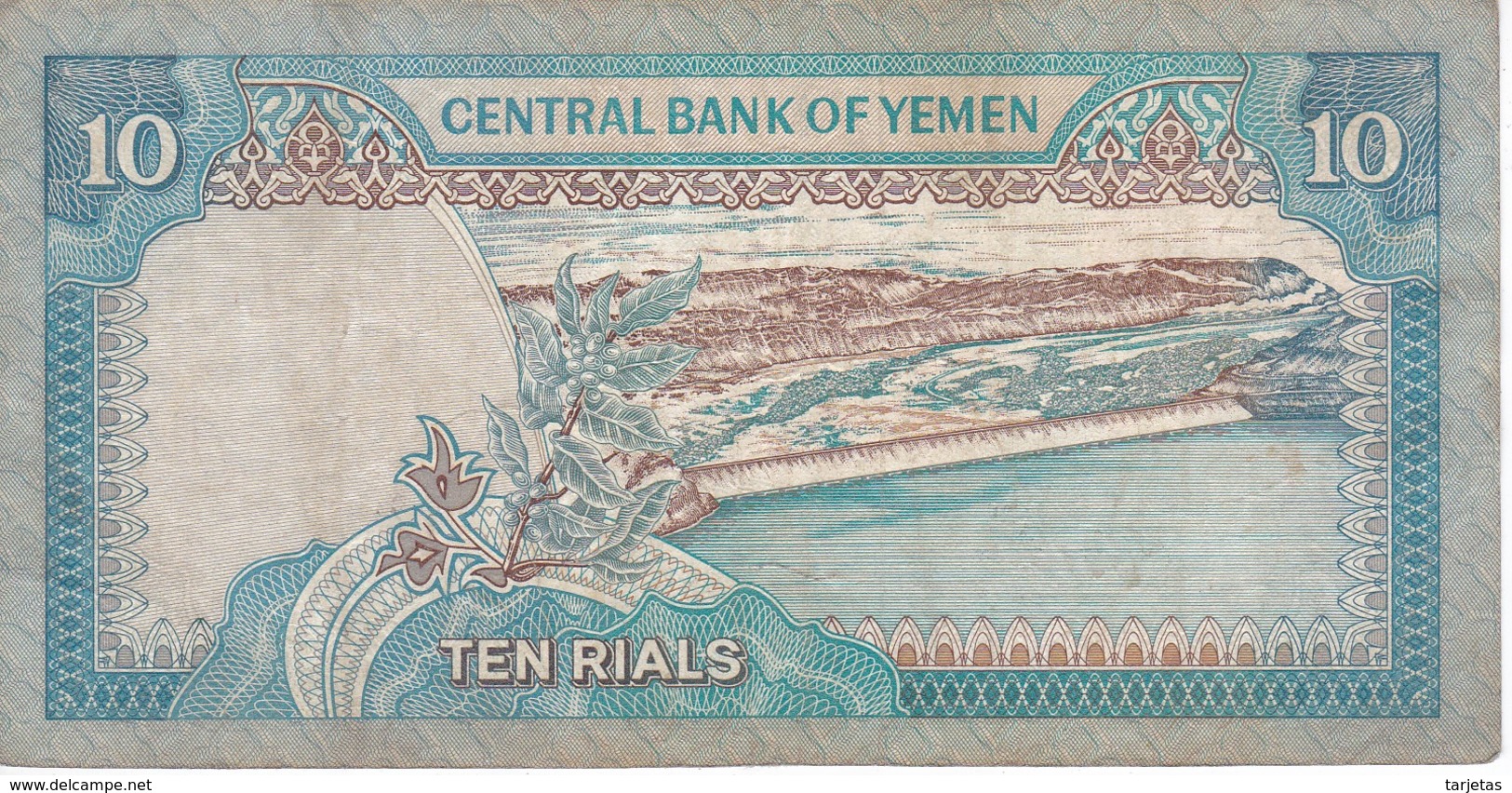 BILLETE DE YEMEN DE 10 RIALS DEL AÑO 1990    (BANKNOTE) - Yemen