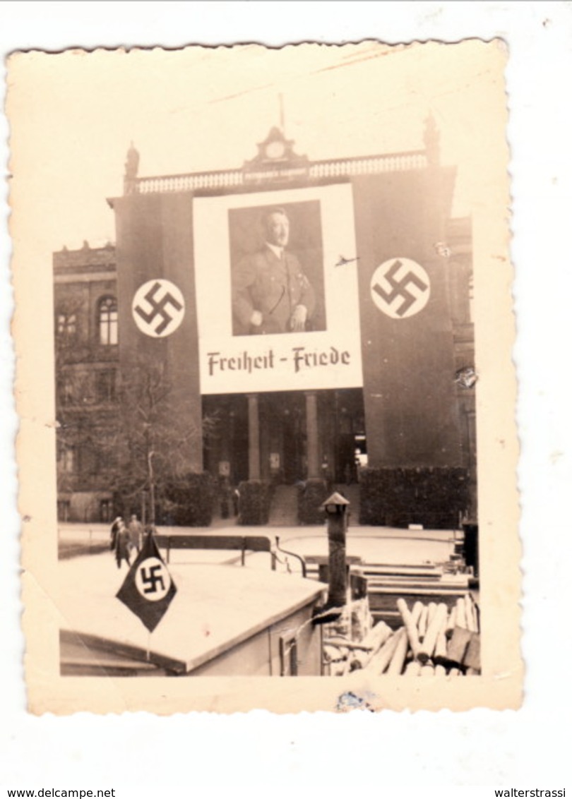 Privates Echtfoto ,  FREIHEIT - FRIEDE, A. Hitler - Weltkrieg 1939-45