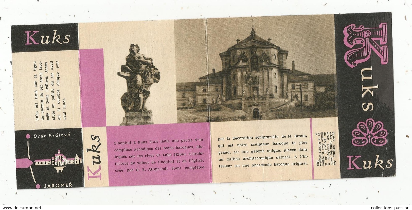 Dépliant Touristique , Tchécoslovaquie , Czechoslovakia , KUKS ,1965  , 2 Scans - Tourism Brochures