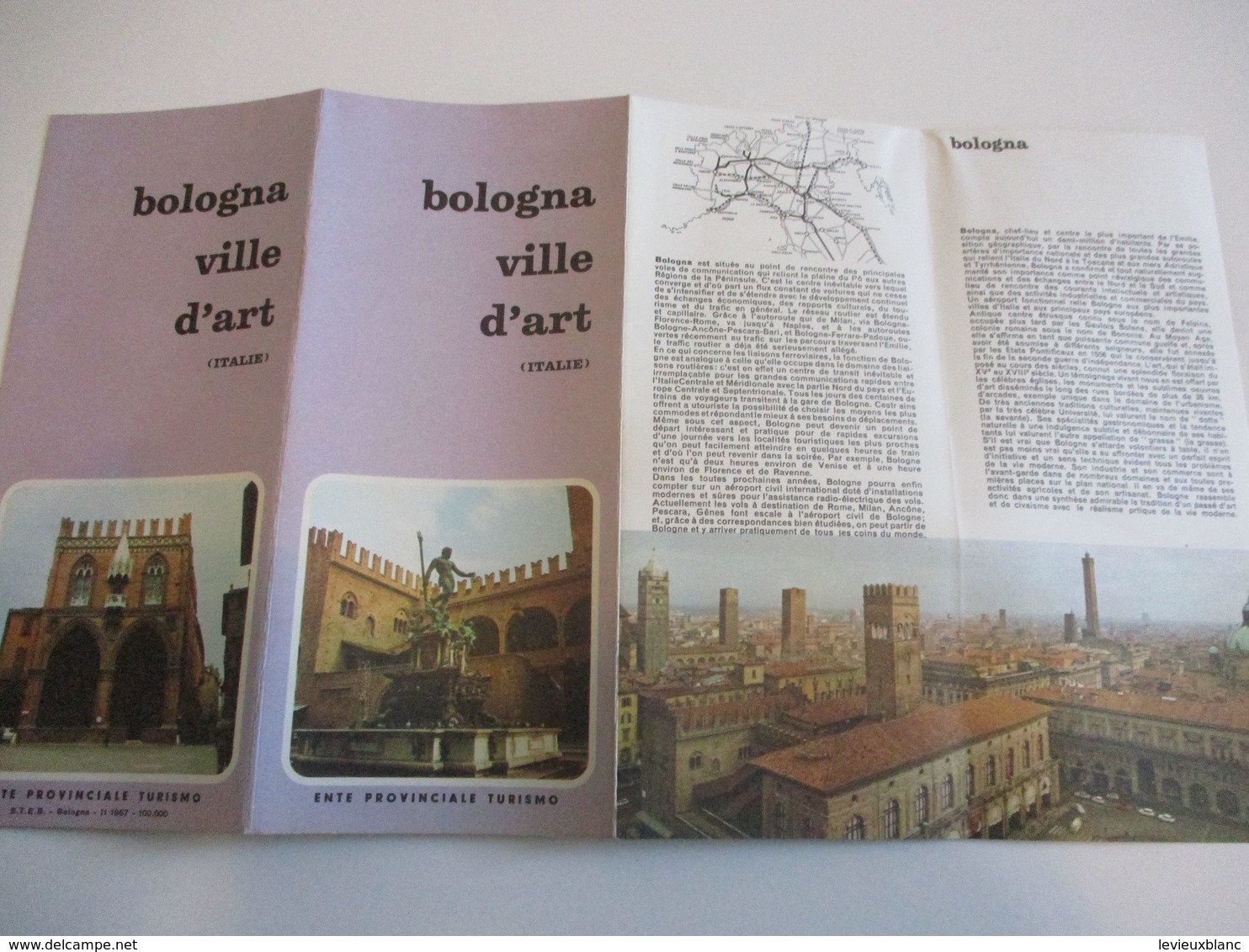 Dépliant Touristique Ancien En Français / Italie / BOLOGNA/ Ville D'Art /Expo 67   DT44 - Tourism Brochures