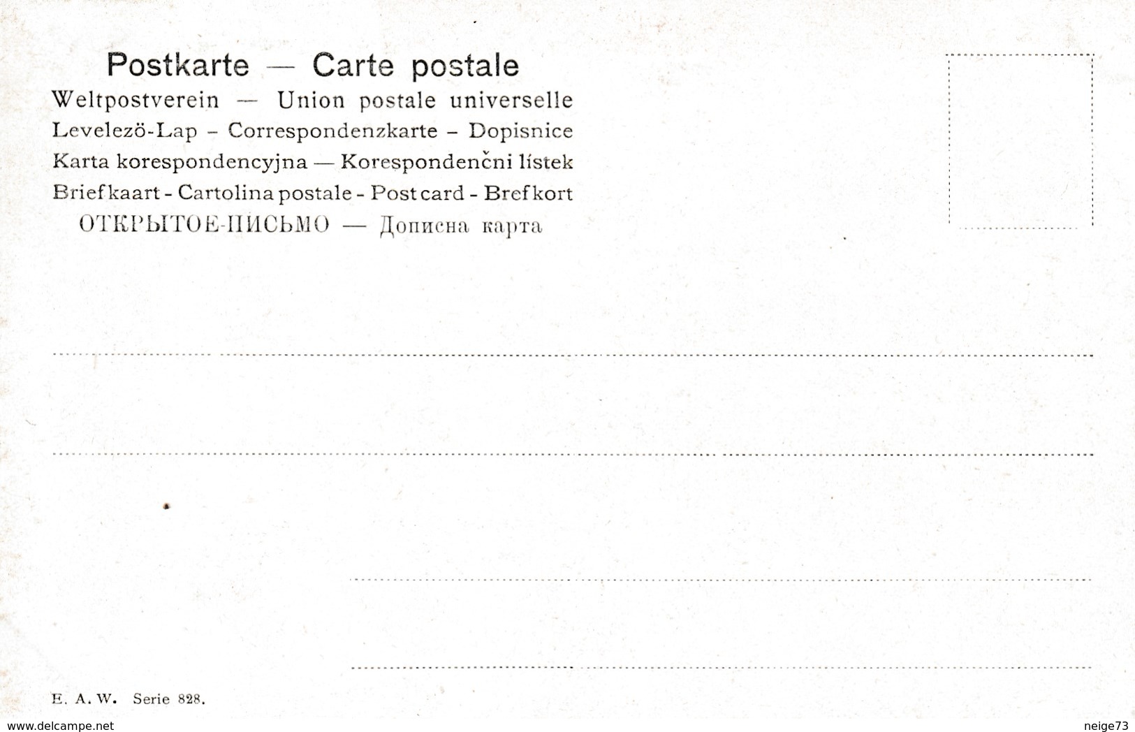 Carte Postale Ancienne Illustrée - Paysage Hivernal - Vers 1900 - Autres & Non Classés