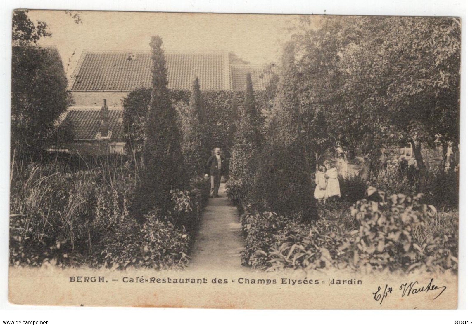 Berg Bergh. - Le Café-Restaurant Des "Champs Elysées" Jardin 1905 - Kampenhout