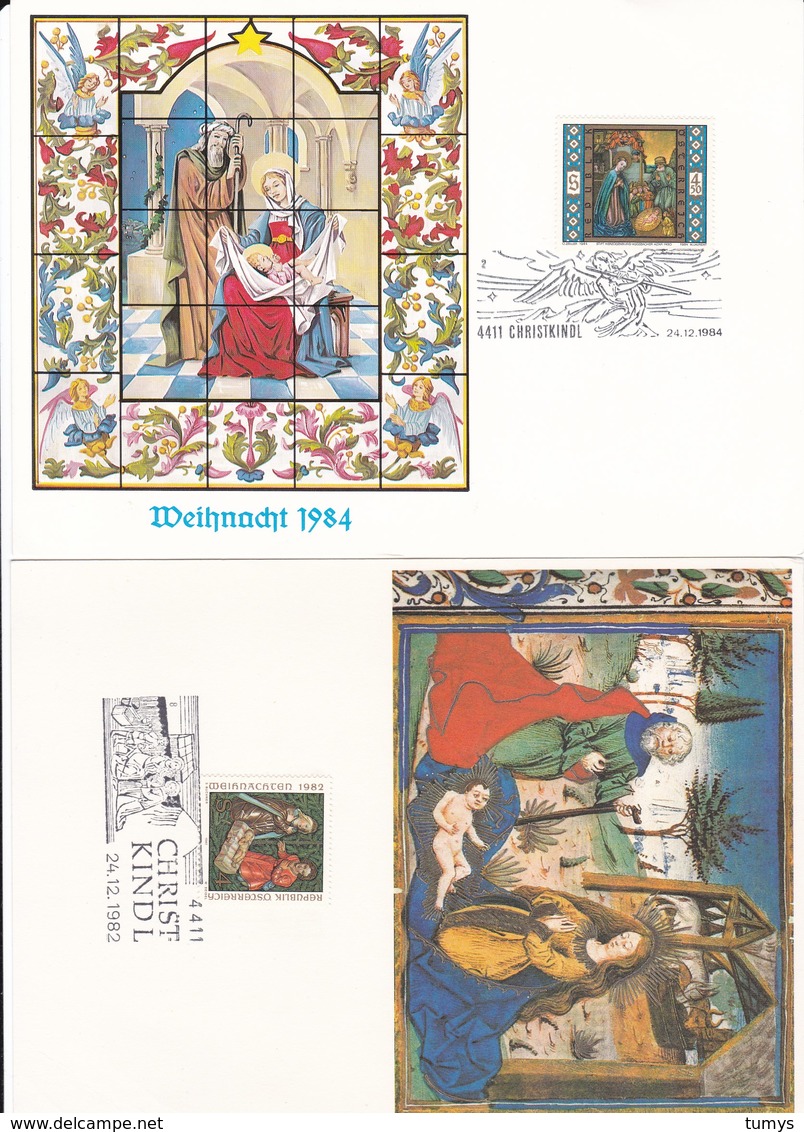 SOS Kinderdorf 3x Weihnachten - Belege Christkindl Sonderstempel 1979,1982,1984 - Sonstige & Ohne Zuordnung