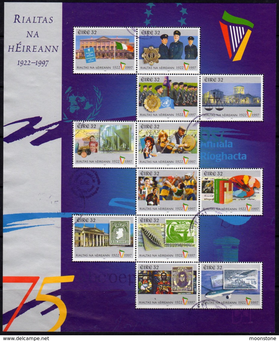 Ireland 1997 75th Anniversary Of Irish Free State MS, Used, SG 1117 - Gebraucht
