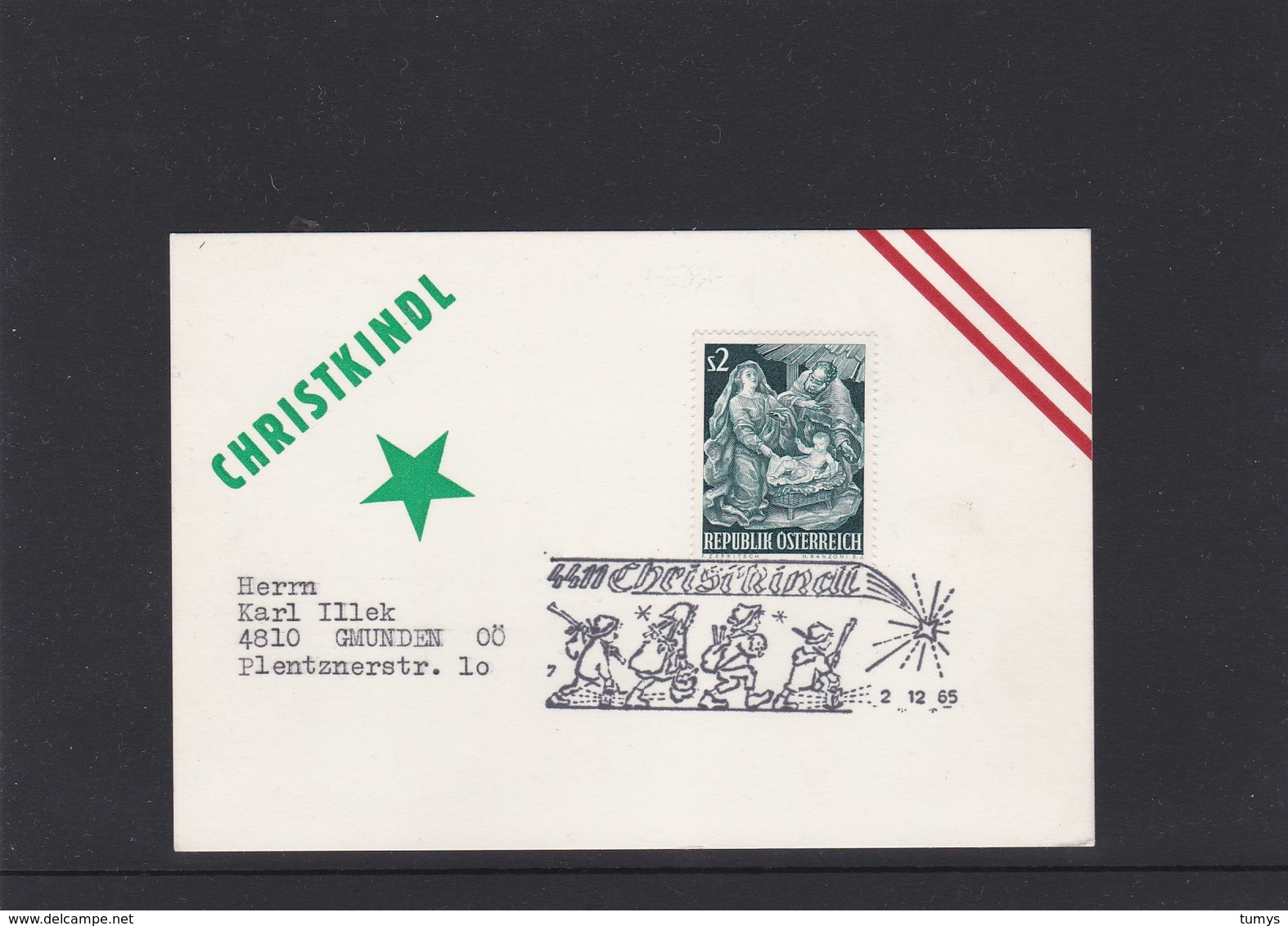 Österreich Karte Weihnachten Christkindl Sonderstempel 1965 - Sonstige & Ohne Zuordnung