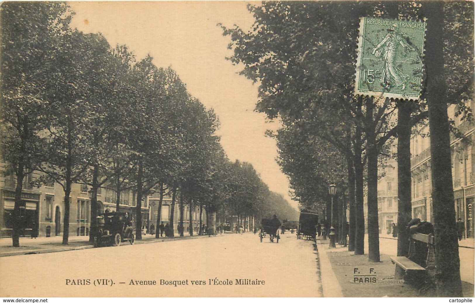 75007 - PARIS - Avenue Bosquet Vers L'Ecole Militaire - Arrondissement: 07