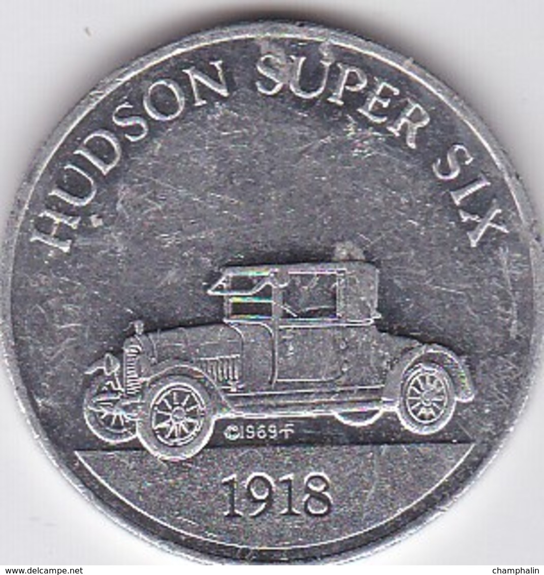 USA - Jeton Publicitaire En Métal - Sunoco - Antique Car Coin Series 2 - Hudson Super Six 1918 - Automobile - Autres & Non Classés