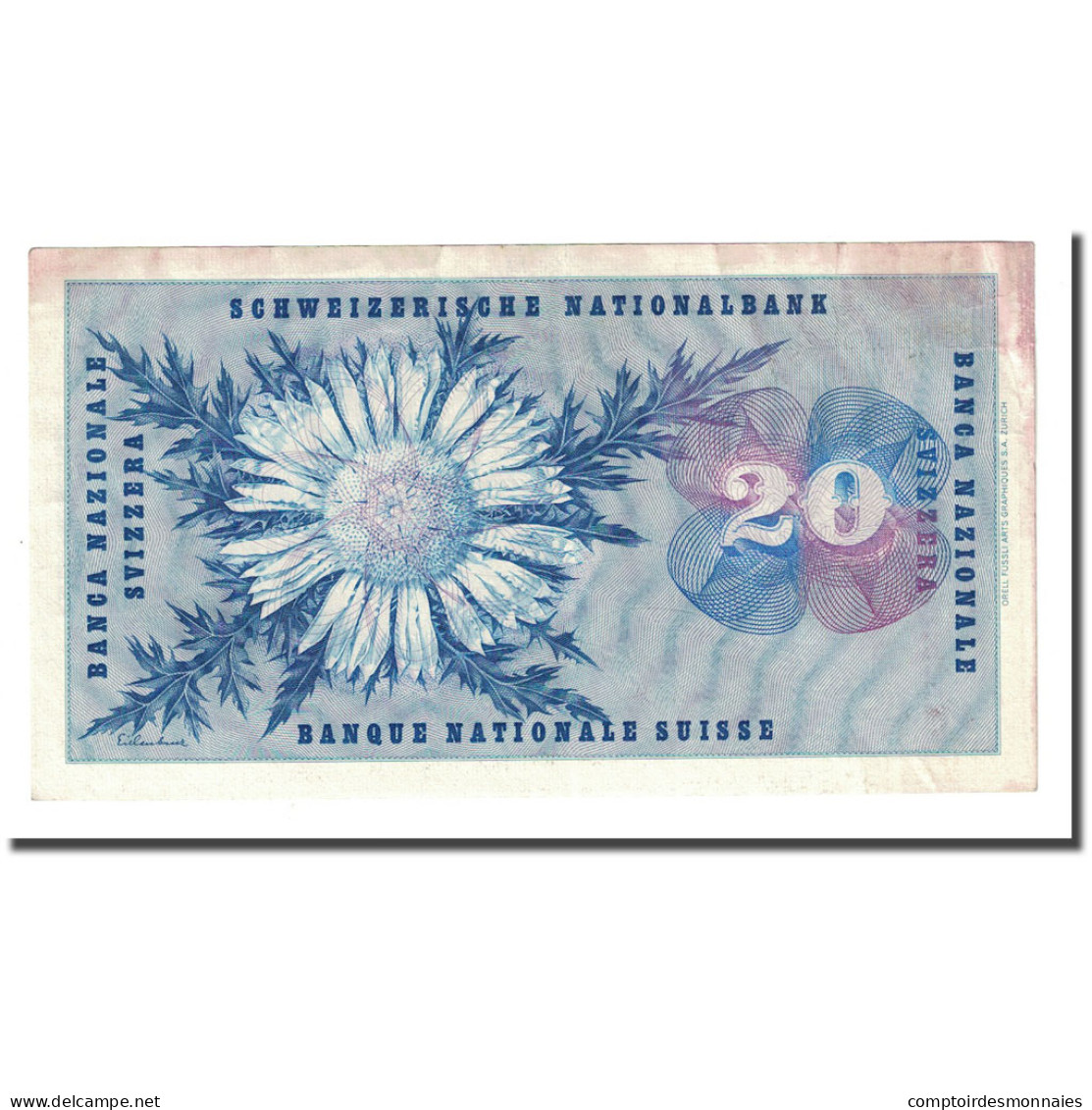 Billet, Suisse, 20 Franken, 1955-07-07, KM:46b, TTB+ - Suisse