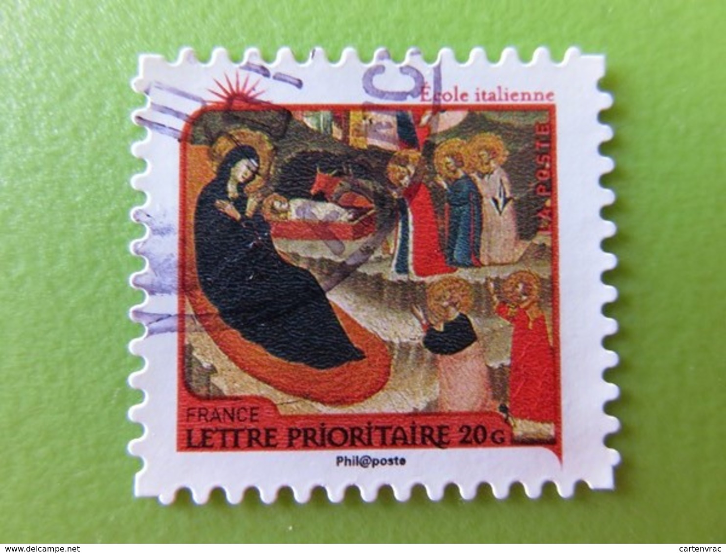 Timbre France YT 624 AA - Meilleurs Voeux - Nativité - "Adoration Des Mages" Par L'Ecole Italienne - 2011 - Autres & Non Classés