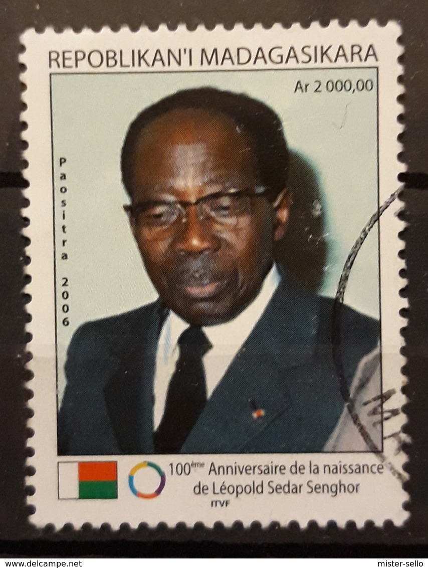 MADAGASCAR 2006 The 100th Anniversary Of The Birth Of Leopold Sedar Senghor, 1906-2001. USADO - USED. - Madagascar (1960-...)