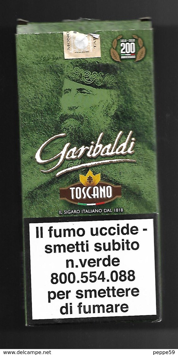 Tabacco Pacchetto Di Sigari Italia - 5 Toscano Garibaldi  Tipo 2 - Tobacco-Tabac-Tabak-Tabaco - Scatola Di Sigari (vuote)