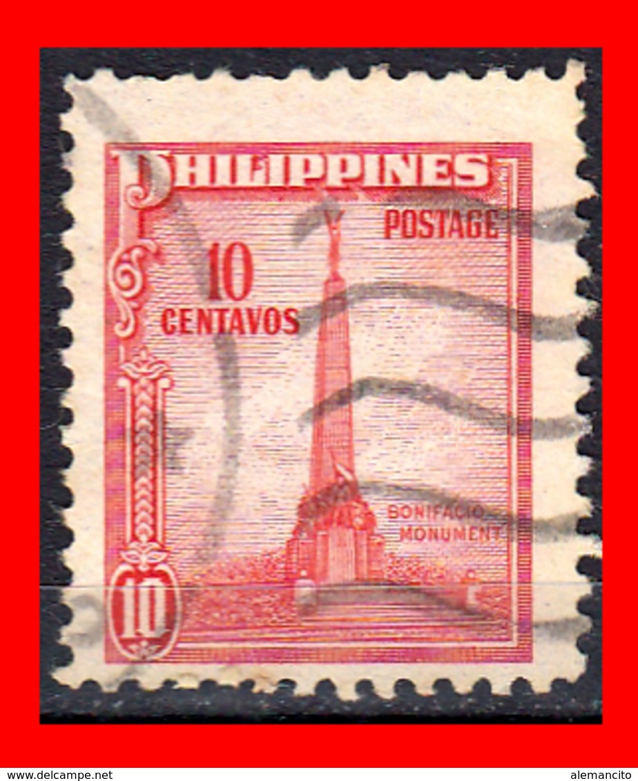 PHILIPPINES SELLO AÑO 1947 BONIFACIO MONUMENT - Filipinas