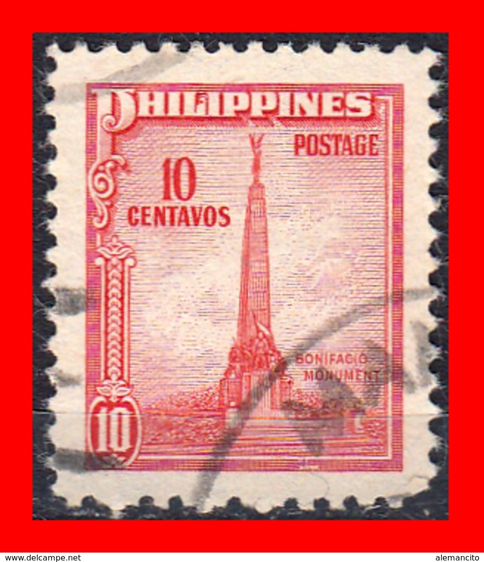 PHILIPPINES SELLO AÑO 1947 BONIFACIO MONUMENT - Filipinas