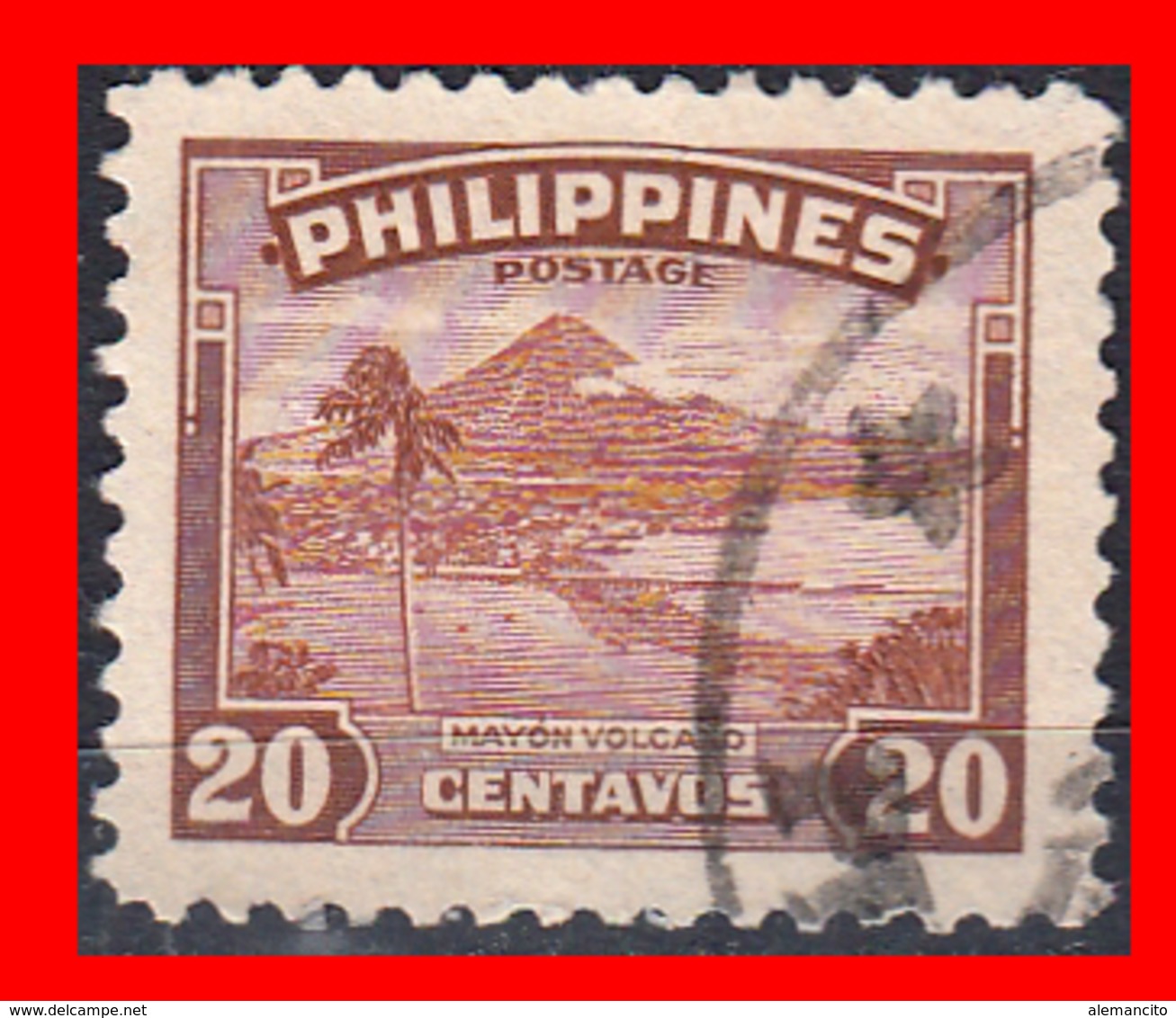 PHILIPPINES SELLO AÑO   1952-60 MAYON VOLCANO - Filipinas