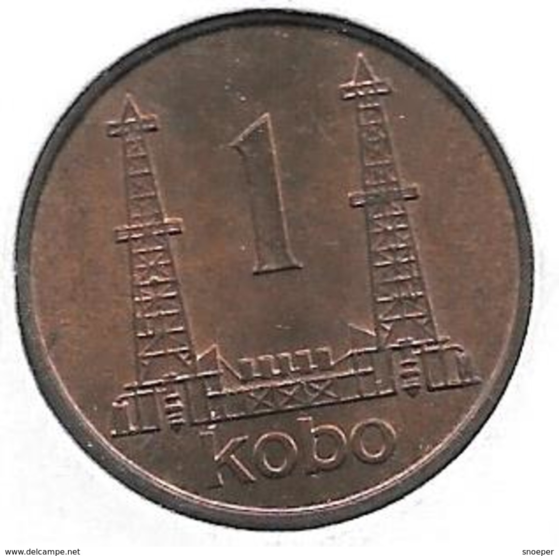 *nigeria 1  Kobo 1973  Km 8.1   Xf+ !!! - Nigeria