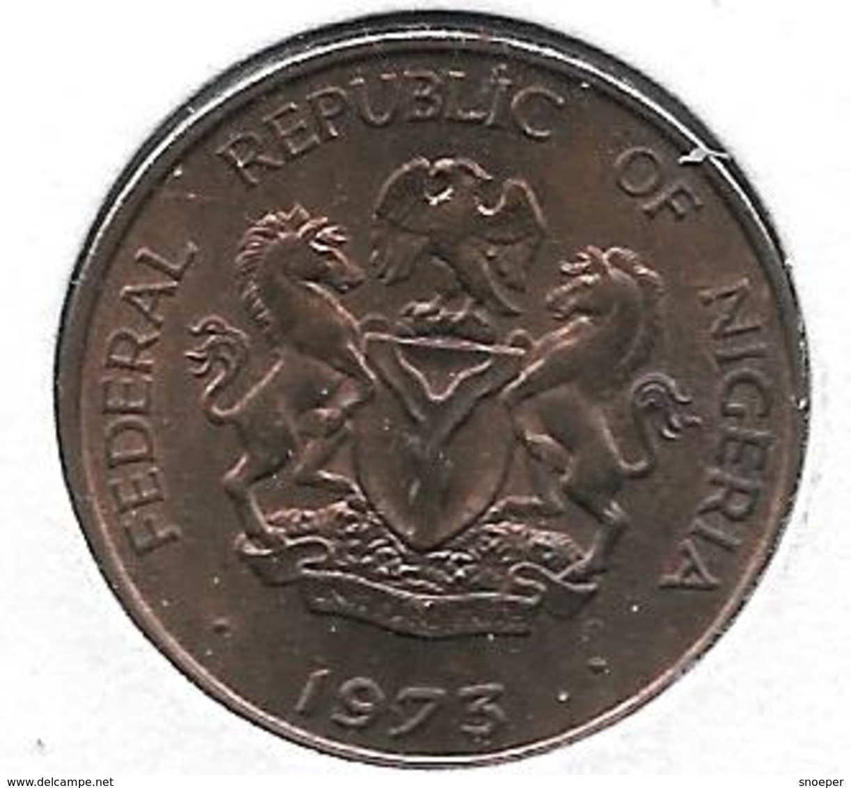 *nigeria 1  Kobo 1973  Km 8.1   Xf+ !!! - Nigeria